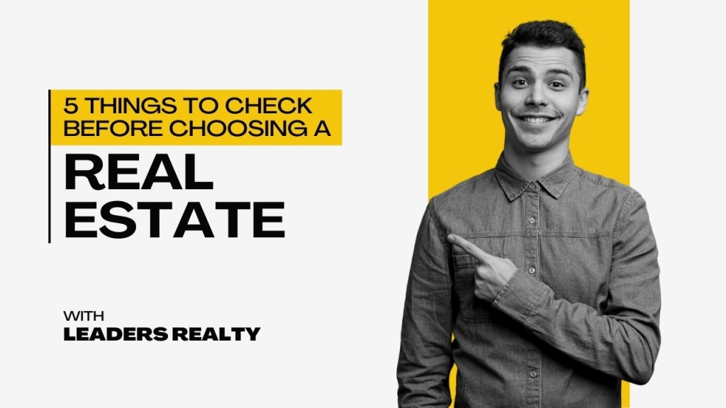 5 Things To Check Before Choosing a Real Estate Agent